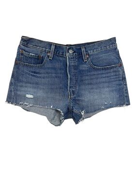 Levi’s 501 Original Fit High Rise Denim Cutoff Shorts - Blue Cotton